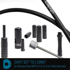 CAPGO BL řadící set "1x|dlouhý" pro Shimano/Sram MTB 1x11 & 1x12 nebo E-Bike střed. motor