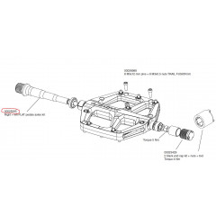 LOOK Náhradní díl Right + left FLAT pedals axles kit