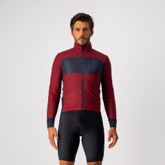 CASTELLI pánská bunda Unlimited Puffy, bordeaux/savile blue